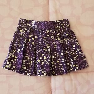 Children's Place Purple Flower Print Skirt w/Bow